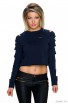 Bluza Cropped cu Taieturi Decorative