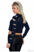 Bluza Cropped cu Taieturi Decorative
