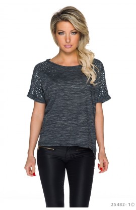 Tricou Oversized cu Nituri Metalice