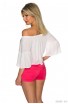 Top Bardot cu Maneci Trompeta