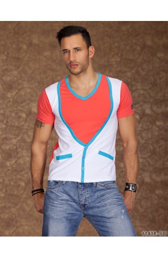 Tricou Multicolor cu Aspect 2 in 1