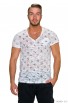 Tricou Imprimat cu Decolteu in V
