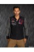 Camasa Slim Fit Barbati cu Aspect Modern si Inscriptii pe Piept