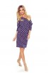 Rochie albastra  sport cu  buline