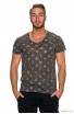 Tricou Imprimat cu Decolteu in V