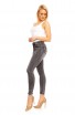 Jeans dama gri , slim fit , aspect decolorat