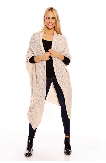 Cardigan Lungi Pana la Genunchi si Maneci Midi
