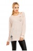 Pulover Calduros din Tricot cu Taieturi Decorative