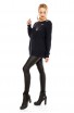Pulover Calduros din Tricot cu Taieturi Decorative