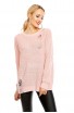 Pulover Calduros din Tricot cu Taieturi Decorative