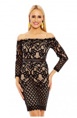 Rochie eleganta din dantela brodata