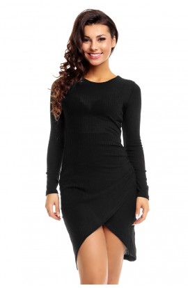 Rochie Mini Asimetrica cu Fusta Parte peste Parte