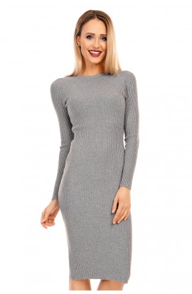 Rochie Midi Cu Maneci Lungi din Tricot