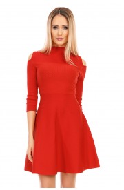 Rochie Mini BabyDoll cu Maneci Trei Sferturi