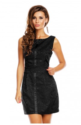 Rochie neagra scurta fara maneci