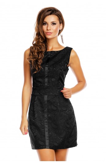 Rochie neagra scurta fara maneci