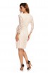 Rochie midi din dantela cu funda In talie