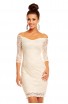 Rochie din dantela cu decolteu barcuta