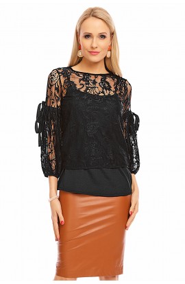 Bluza dama cu maneci lungi din dantela